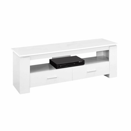 DAPHNES DINNETTE 16.25 in. White with 2 Storage Drawers TV Stand DA388072